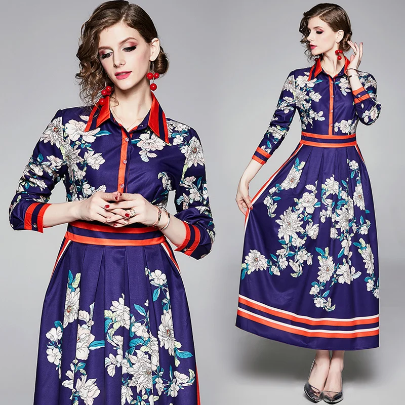 Banulin 2019 Autumn Winter Women Bohemian Boho Runway Vintage Retro Flower Stripe Print Long Sleeve Maxi Long Shirt Dress
Banulin 2019 Autumn Winter Women Bohemian Boho Runway Vintage Retro Flower Stripe Print Long Sleeve Maxi Long Shirt Dress