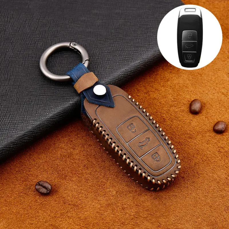 Leather Car Key Case Cover For Audi A1 A3 A4 A4L A5 A6 A6L A7 A8 QT TTS S5 S7 C5 C6 Q3 Q5 Q7 Q8 2009-2015 2018 2019 Accessories
Leather Car Key Case Cover For Audi A1 A3 A4 A4L A5 A6 A6L A7 A8 QT TTS S5 S7 C5 C6 Q3 Q5 Q7 Q8 2009-2015 2018 2019 Accessories