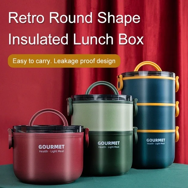 304 Stainless Steel Insulated Lunch Box with Lid Student Plastic Lunch Box Multi-layer Lunch Box Insulated Bucket Convenience
304 Stainless Steel Insulated Lunch Box with Lid Student Plastic Lunch Box Multi-layer Lunch Box Insulated Bucket Convenience