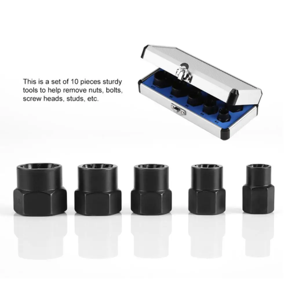 Damaged Bolts Nuts Screws Remover Screwing Extractor Removal Tools Set Broken Head Taps Remover Drilling Threading Tools Kits 
Damaged Bolts Nuts Screws Remover Screwing Extractor Removal Tools Set Broken Head Taps Remover Drilling Threading Tools Kits