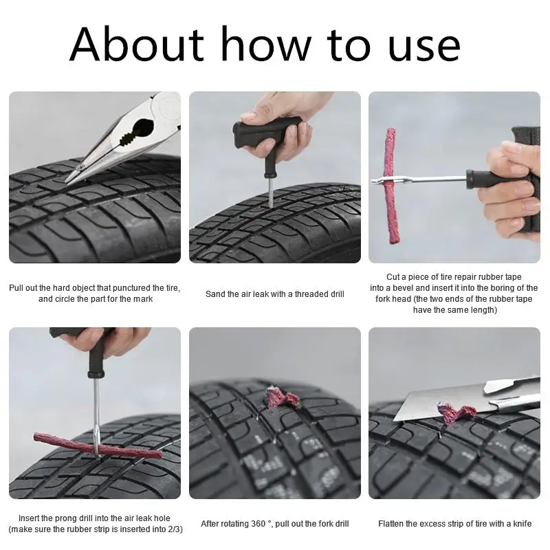 NEW Bicycle Tire Repair Tool Emergency Tire Repair Kit Studding Tool Set Bike Tubeless Tire Tyre Puncture Plug Garage Tools HOT
NEW Bicycle Tire Repair Tool Emergency Tire Repair Kit Studding Tool Set Bike Tubeless Tire Tyre Puncture Plug Garage Tools HOT