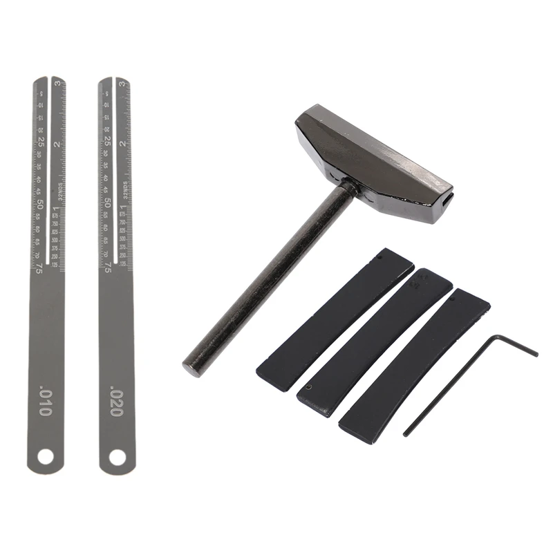 2 Pcs Guitar Protector Steel Plate Capacitor Measure Luthier & 1 Set Fret Press Caul Fingerboard Pressing Tool
2 Pcs Guitar Protector Steel Plate Capacitor Measure Luthier & 1 Set Fret Press Caul Fingerboard Pressing Tool