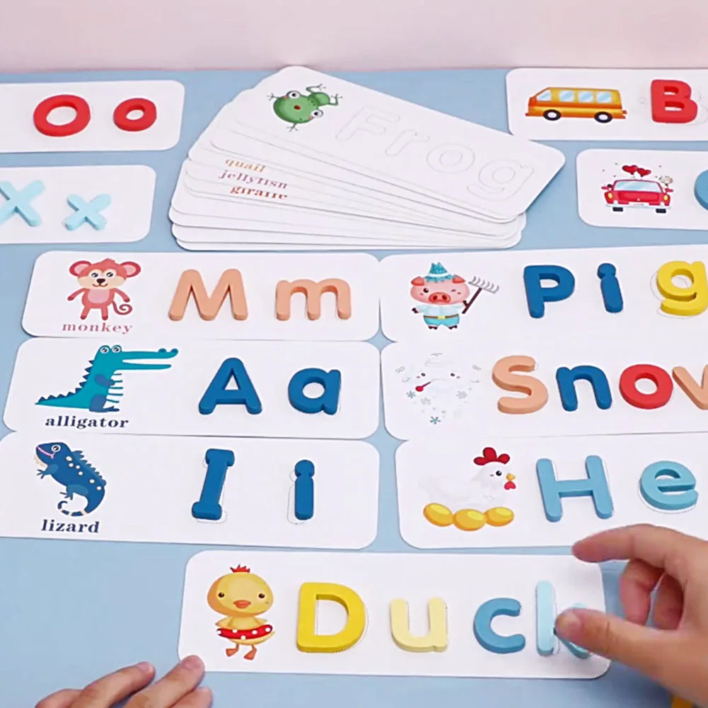 Wooden Alphabet Letter Learning Cards Spelling Word Practice Kids Learning Educational Toy for Children Kid Gift
Wooden Alphabet Letter Learning Cards Spelling Word Practice Kids Learning Educational Toy for Children Kid Gift