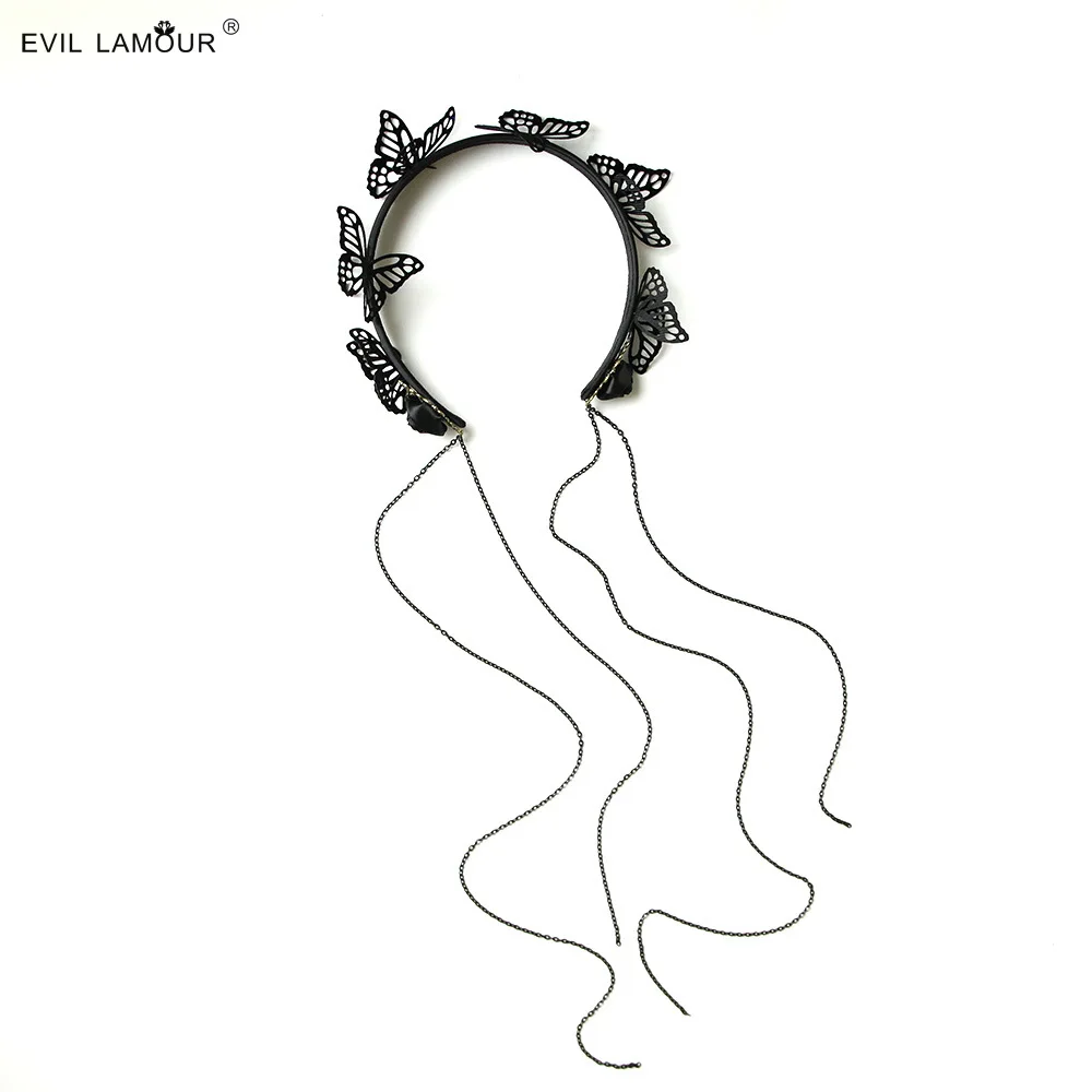 New arrival women's Halloween Elven Black butterfly tass hairbands party Gothic girl's Winged headband headwear hair accessories
New arrival women's Halloween Elven Black butterfly tass hairbands party Gothic girl's Winged headband headwear hair accessories