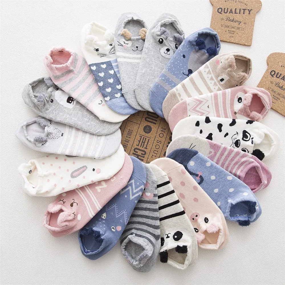 SP&CITY 5pairs Cute Animal Cotton Socks Female Kawaii Cat With Dog Summer Short Sock Slippers Women Casual Soft Funny Boat Socks
SP&CITY 5pairs Cute Animal Cotton Socks Female Kawaii Cat With Dog Summer Short Sock Slippers Women Casual Soft Funny Boat Socks