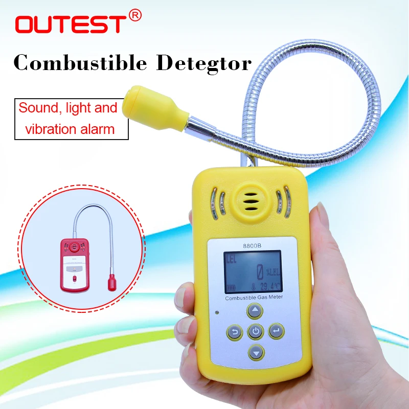 OUTEST Gas Analyzer Combustible Gas Detector Portable propane Gas Leak Location Determine Tester gas meter Sound-light Alarm
OUTEST Gas Analyzer Combustible Gas Detector Portable propane Gas Leak Location Determine Tester gas meter Sound-light Alarm