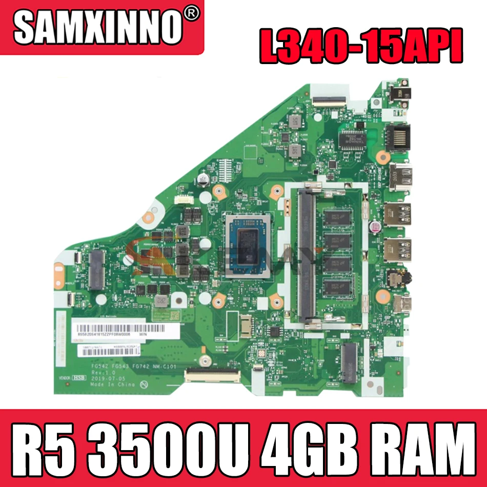 Akemy для Lenovo L340-15API L340-17API V155-15API Материнская плата ноутбука FG542 FG543 FG742 NM-C101 процессор R5 3500U 4 Гб оперативная память 100%
Akemy для Lenovo L340-15API L340-17API V155-15API Материнская плата ноутбука FG542 FG543 FG742 NM-C101 процессор R5 3500U 4 Гб оперативная память 100%