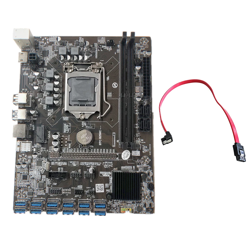Материнская плата B250 BTC USB3.0 для майнинга + кабель SATA2.0, настольные компьютерные платы для майнинга с красным локоть SATA2.0, кабель для передачи ...
Материнская плата B250 BTC USB3.0 для майнинга + кабель SATA2.0, настольные компьютерные платы для майнинга с красным локоть SATA2.0, кабель для передачи ...