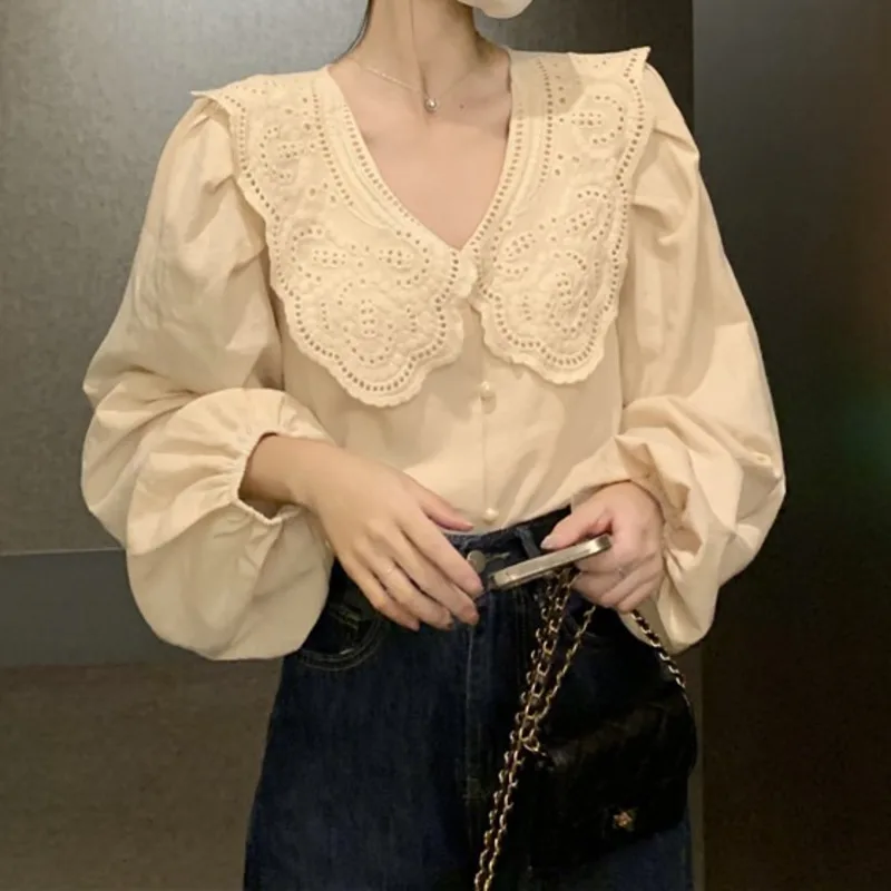 Early Autumn Shirt Design Sense of Minority Women 2021 New Bubble Long Sleeve Wispy Loose Thin French Top
Early Autumn Shirt Design Sense of Minority Women 2021 New Bubble Long Sleeve Wispy Loose Thin French Top