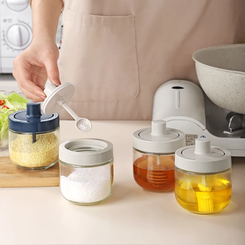 Glass Seasoning Kitchen Spice Kit Bottles Salt and Pepper Spoon Jars Oil Brush Honey Container Food Set Storage Transparent Lid
Glass Seasoning Kitchen Spice Kit Bottles Salt and Pepper Spoon Jars Oil Brush Honey Container Food Set Storage Transparent Lid