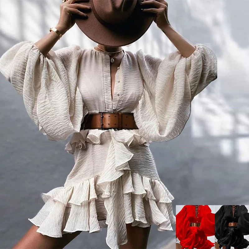 New women's summer shirt dress in early autumn of 2021 Lantern long sleeve mini vestido oodji
New women's summer shirt dress in early autumn of 2021 Lantern long sleeve mini vestido oodji