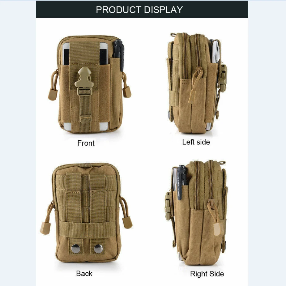 High Quality Tactical Waist Pack Belt Bag Camping Outdoor Military Molle Pouch Wallet Safety and Survival Tool Bag
High Quality Tactical Waist Pack Belt Bag Camping Outdoor Military Molle Pouch Wallet Safety and Survival Tool Bag