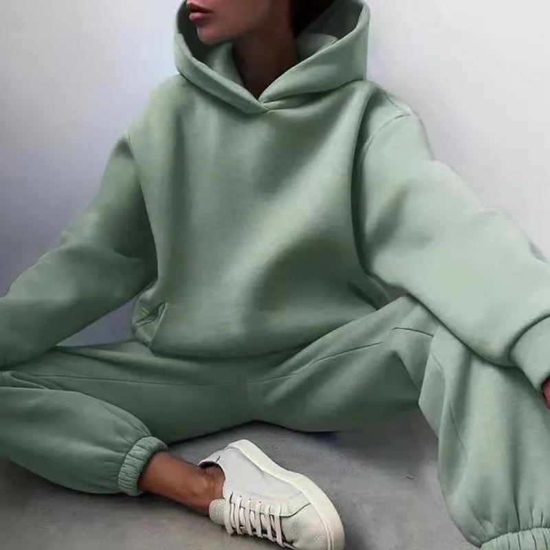 2021 New Women Elegant Solid Suits Warm Hoodie Sweatshirts And Long Pant Fashion 2 Pieces Sets Oversized Sweatshirt Tracksuit
2021 New Women Elegant Solid Suits Warm Hoodie Sweatshirts And Long Pant Fashion 2 Pieces Sets Oversized Sweatshirt Tracksuit