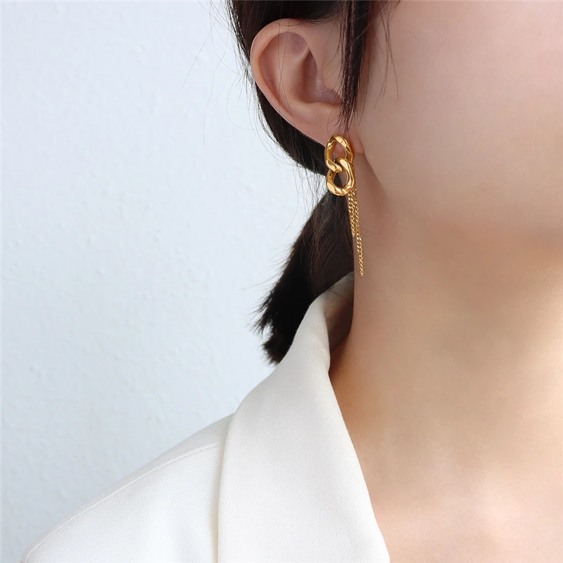 Bohemian Long Tassel Stud Earrings For Women Girls Children Accessories Fashion Jewelry Vintage Stainless Steel Chain Eardrop
Bohemian Long Tassel Stud Earrings For Women Girls Children Accessories Fashion Jewelry Vintage Stainless Steel Chain Eardrop