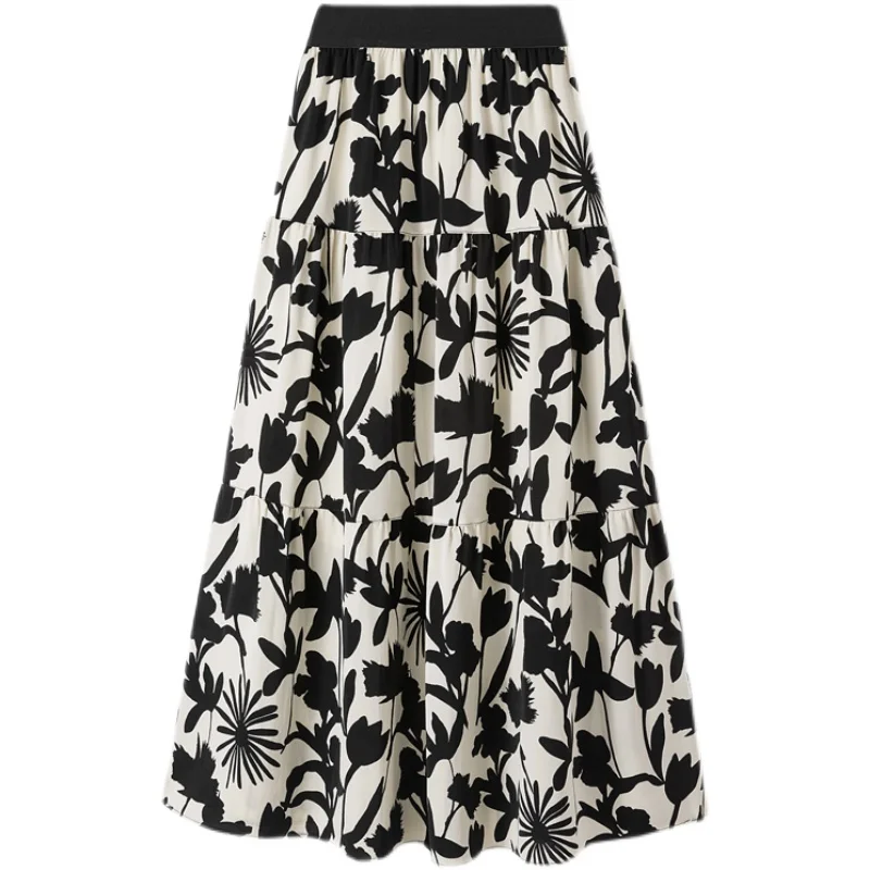 High Waist Plus Size Skirt Streetwear Black And White Print Summer Elegant And Fashionable Chiffon Skirts Womens
High Waist Plus Size Skirt Streetwear Black And White Print Summer Elegant And Fashionable Chiffon Skirts Womens