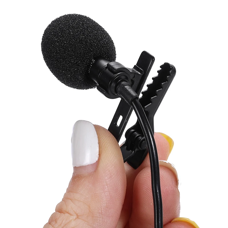 Портативный петличный мини-микрофон CTIA с двумя головками и зажимом 3 5 мм |