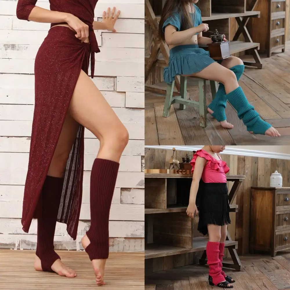 Women Girl Knitted Warm Knee High Stirrup Yoga Sport Dance Leg Warmers Socks 
Women Girl Knitted Warm Knee High Stirrup Yoga Sport Dance Leg Warmers Socks