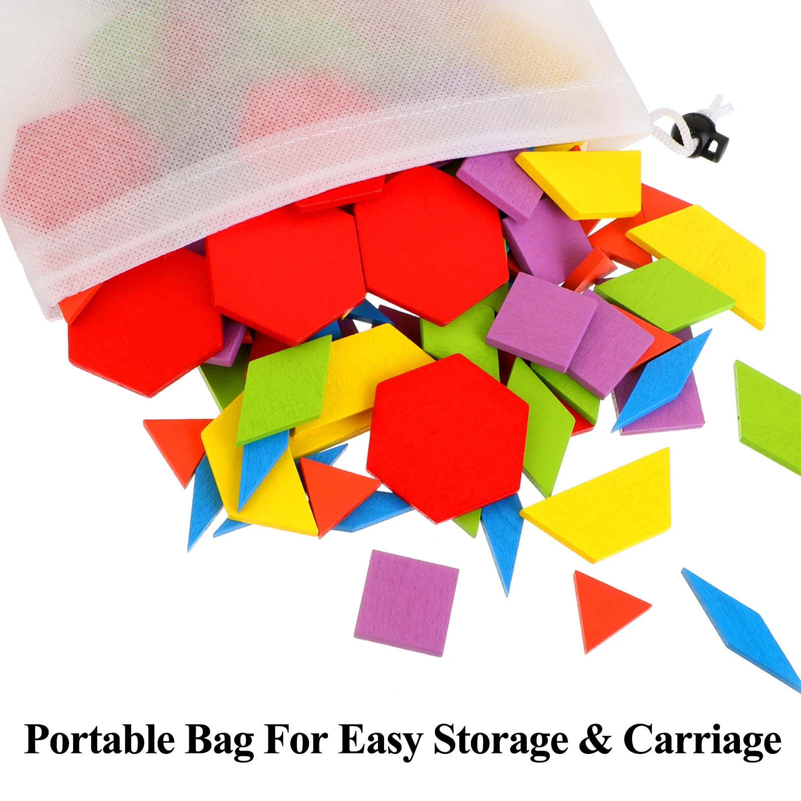 Wooden Puzzle Blocks Set,155Pcs Wooden Pattern Blocks Geometric Shape Puzzle Tangram Montessori Toys Color Sorting Stacking Game
Wooden Puzzle Blocks Set,155Pcs Wooden Pattern Blocks Geometric Shape Puzzle Tangram Montessori Toys Color Sorting Stacking Game