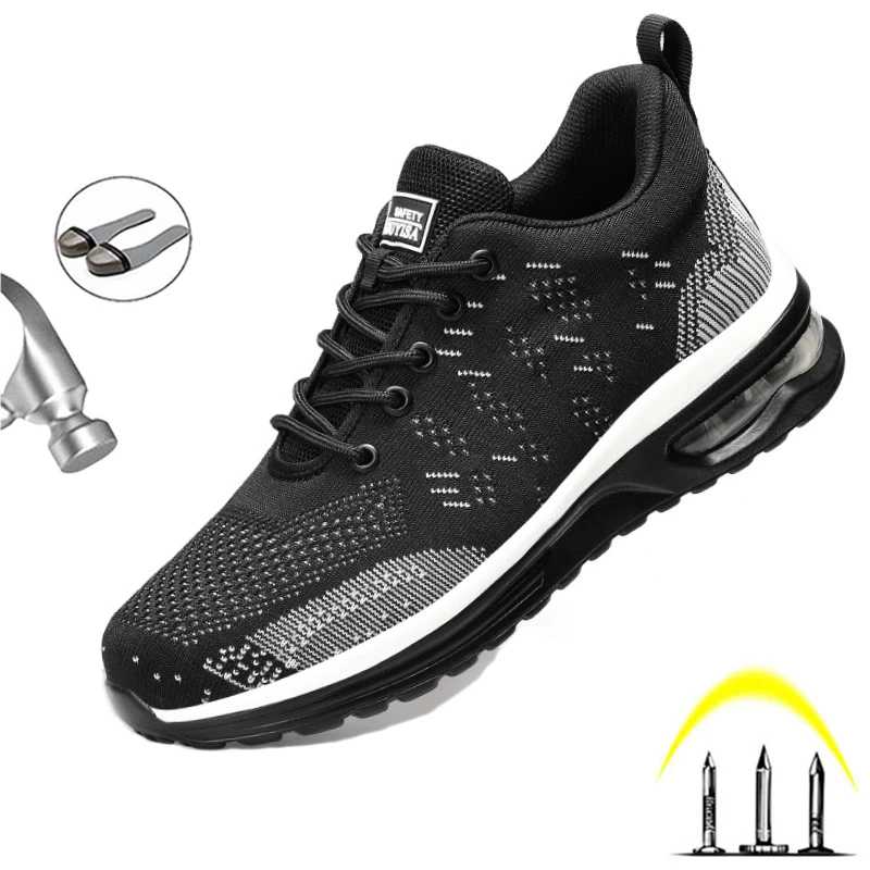 Mens Breathable Mesh Safety Shoes Toe Non-Slip Men Light Sneaker Indestructible Steel Toe Soft Anti-piercing Work Boots For Men
Mens Breathable Mesh Safety Shoes Toe Non-Slip Men Light Sneaker Indestructible Steel Toe Soft Anti-piercing Work Boots For Men