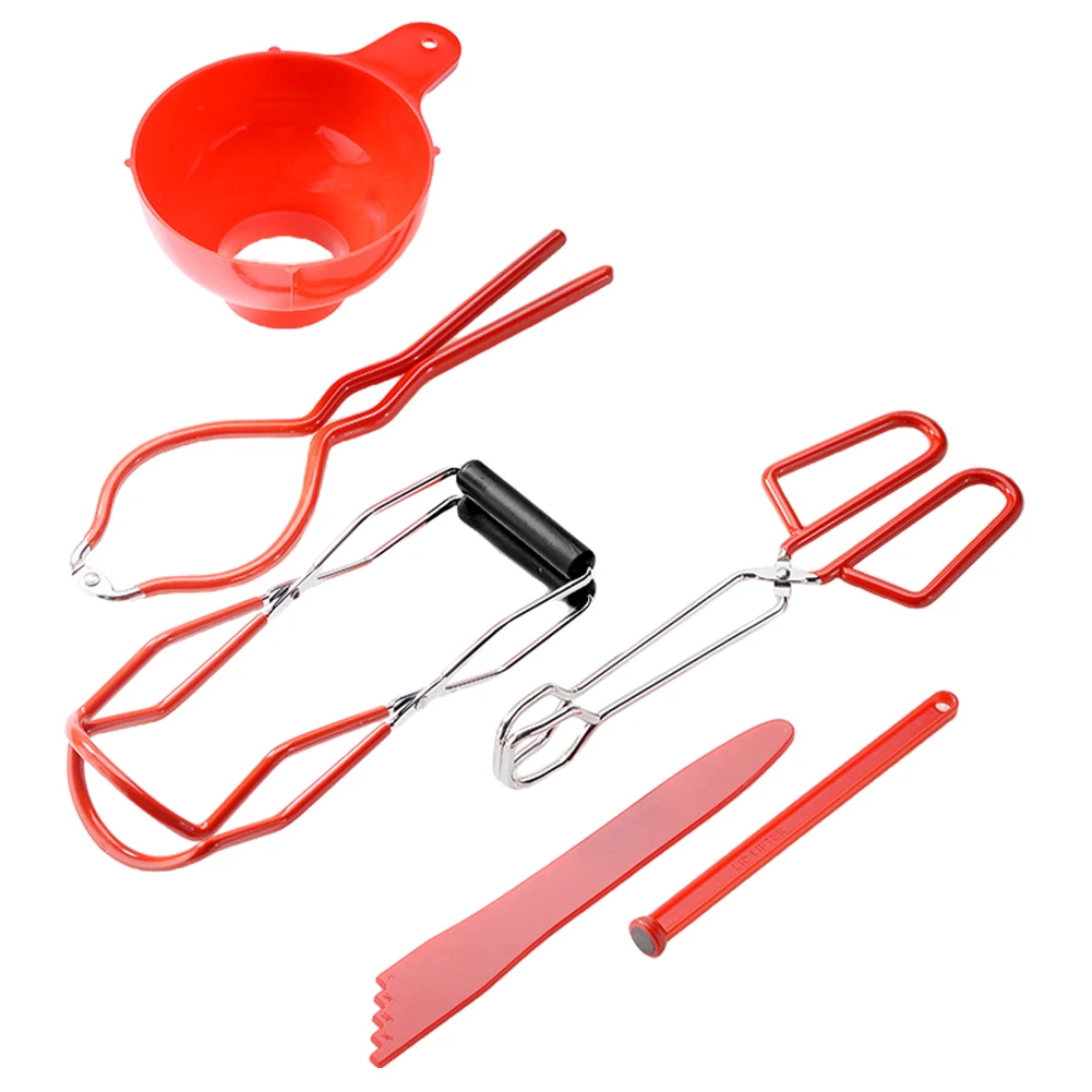 Cleaning Rustproof Professional Heat Insulation Fast Opening Canning Tool Set Non Slip Stainless Steel Jam Making Jar Lifter
Cleaning Rustproof Professional Heat Insulation Fast Opening Canning Tool Set Non Slip Stainless Steel Jam Making Jar Lifter