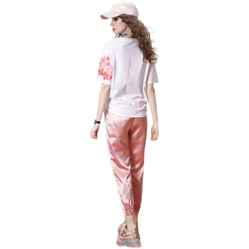 2021 Summer Casual Tracksuit Women Two Piece Outfit Fashion Shorts Sleeve Letters Print T Shirt and Pants Suit Matching Sets
2021 Summer Casual Tracksuit Women Two Piece Outfit Fashion Shorts Sleeve Letters Print T Shirt and Pants Suit Matching Sets