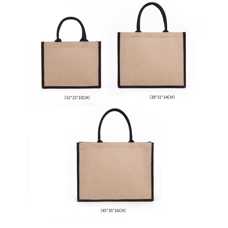 Jute Burlap Tote Bag Large Reusable Grocery Shopping Bags with Handles Gift Bags
Jute Burlap Tote Bag Large Reusable Grocery Shopping Bags with Handles Gift Bags
