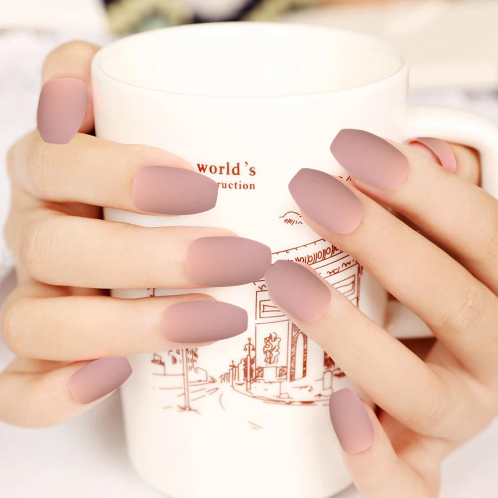 20/24pcs Matte False Nails Full Cover Artificial Pink Purple Color Long Sharp head Design Fake Nails Press On Nail Tips for Girl
20/24pcs Matte False Nails Full Cover Artificial Pink Purple Color Long Sharp head Design Fake Nails Press On Nail Tips for Girl