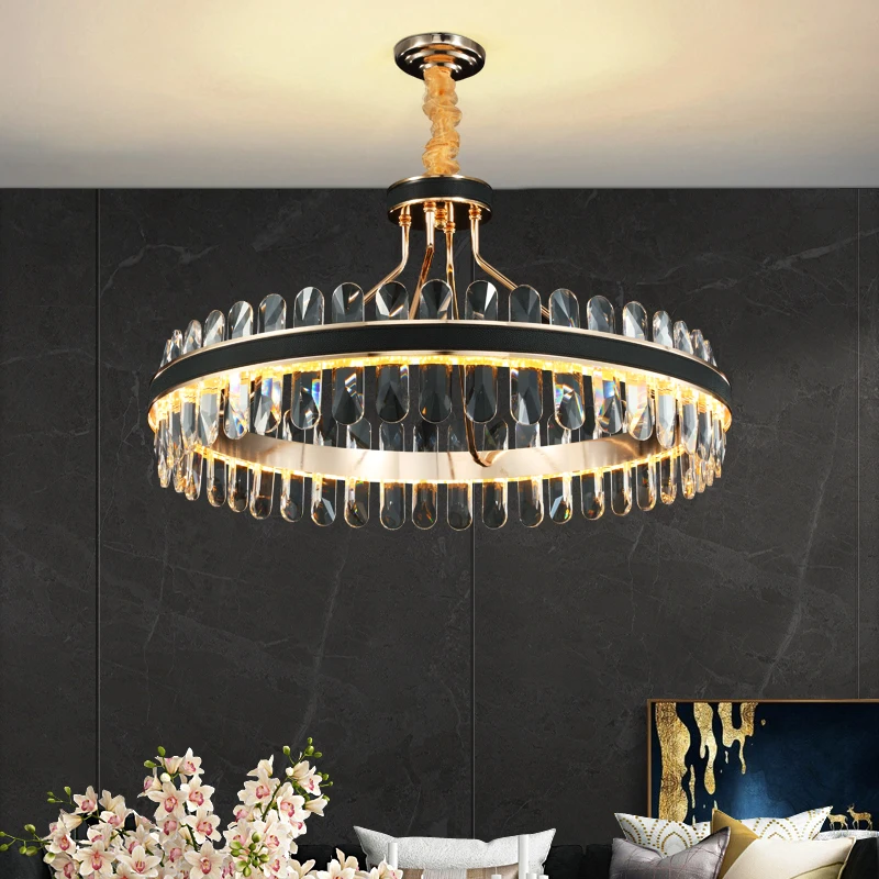 LED Art Deco Stainless Steel Crystal Black Lustre Hanging Lamps Chandelier Lighting Suspension Luminaire Lampen For Foyer
LED Art Deco Stainless Steel Crystal Black Lustre Hanging Lamps Chandelier Lighting Suspension Luminaire Lampen For Foyer