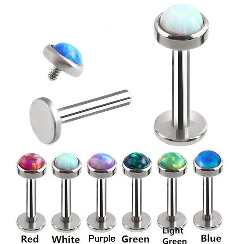 Multicolor Opals Surgical Steel Flat Gem Ear Tragus Helix Piercing Labret Lip Studs Ring Internally Thread Body Jewelry
Multicolor Opals Surgical Steel Flat Gem Ear Tragus Helix Piercing Labret Lip Studs Ring Internally Thread Body Jewelry