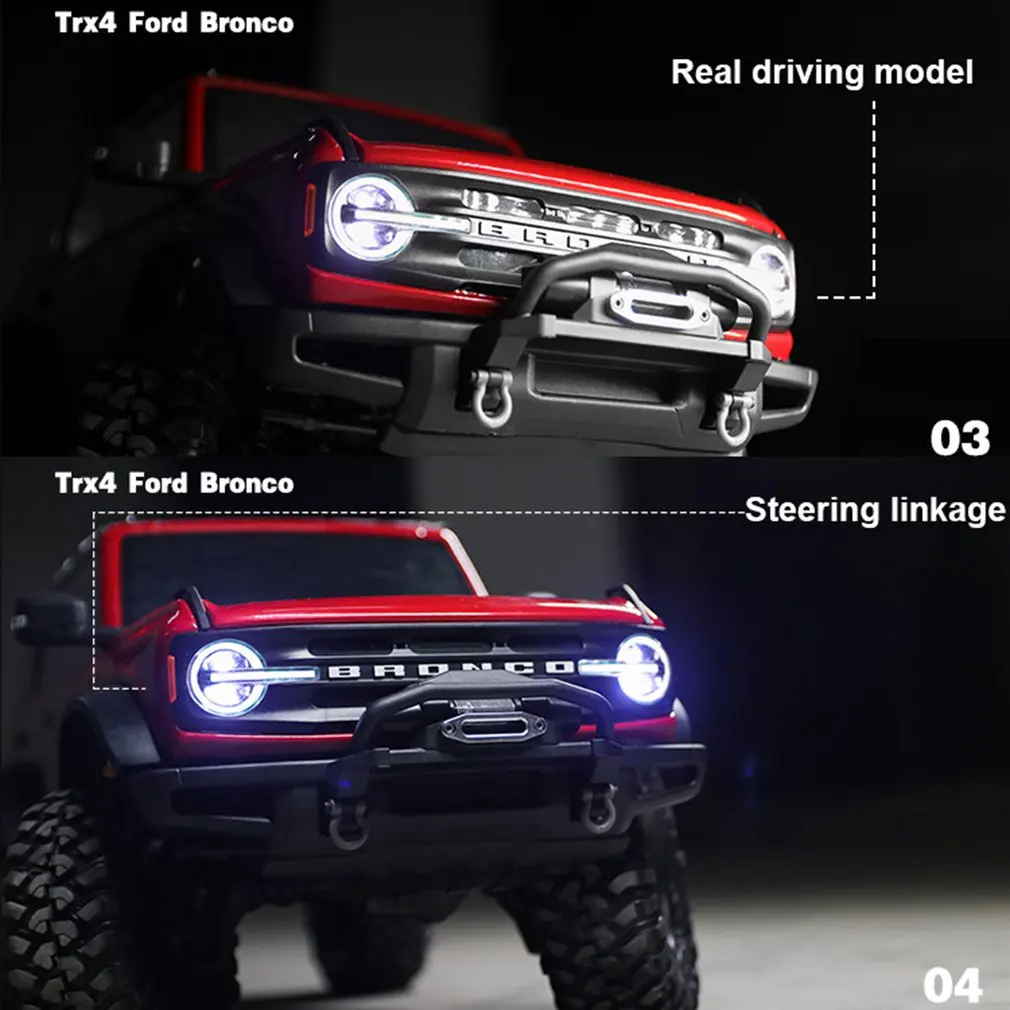 2021 new LED Light System Front & Rear Lamp Group for for 1/10 RC Crawler Car Traxxas NEW Ford Bronco TRX-4 DIY
2021 new LED Light System Front & Rear Lamp Group for for 1/10 RC Crawler Car Traxxas NEW Ford Bronco TRX-4 DIY
