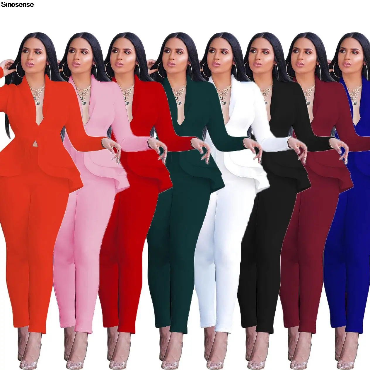 Sexy 2 Piece Office Lady Outfits Women Autumn Winter Long Sleeve Solid Blazer With Pants Elegant Business Suit Two Piece Sets
Sexy 2 Piece Office Lady Outfits Women Autumn Winter Long Sleeve Solid Blazer With Pants Elegant Business Suit Two Piece Sets
