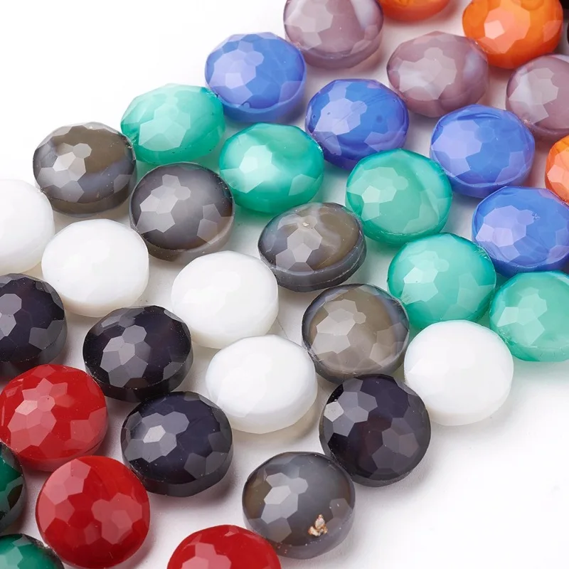 5 Strand Pearl Luster Plated Glass Bead, Faceted Flat Round beads, Mixed Color, 14x8mm, Hole: 1mm; about 25pcs/strand, 13.7" F85
5 Strand Pearl Luster Plated Glass Bead, Faceted Flat Round beads, Mixed Color, 14x8mm, Hole: 1mm; about 25pcs/strand, 13.7" F85