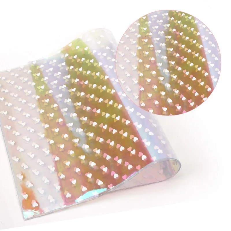 IBOWS 22*30cm Transparent PVC Synthetic Leather Peach Heart Printed Hair Bows Handmade Sheet DIY Shoe Bag Decoration Material
IBOWS 22*30cm Transparent PVC Synthetic Leather Peach Heart Printed Hair Bows Handmade Sheet DIY Shoe Bag Decoration Material