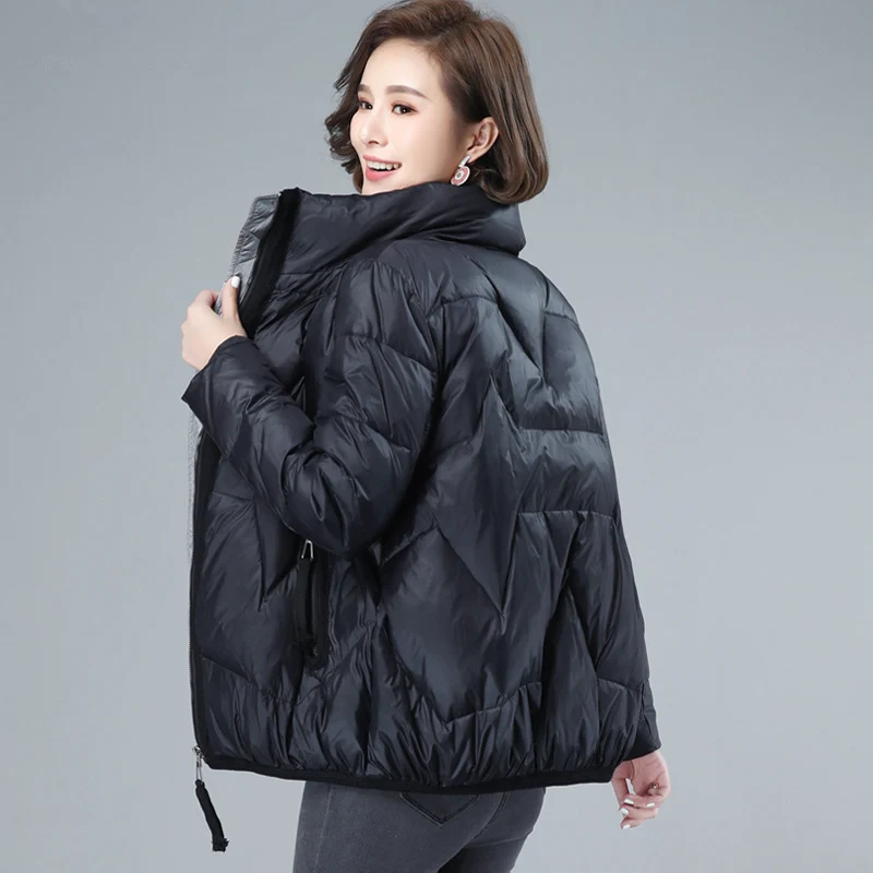 Lightweight short down jacket women 2021 new plus size women's white duck down winter coat
Lightweight short down jacket women 2021 new plus size women's white duck down winter coat