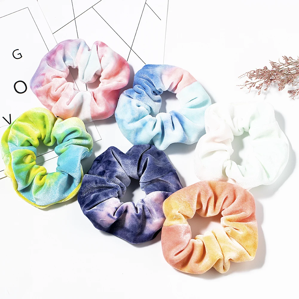 Autumn Winter Rainbow Soft Velvet Scrunchies Tie-dye Hair Ring Rubber Band Elastic Hair Rope Hair Accessories Christmas Gift
Autumn Winter Rainbow Soft Velvet Scrunchies Tie-dye Hair Ring Rubber Band Elastic Hair Rope Hair Accessories Christmas Gift