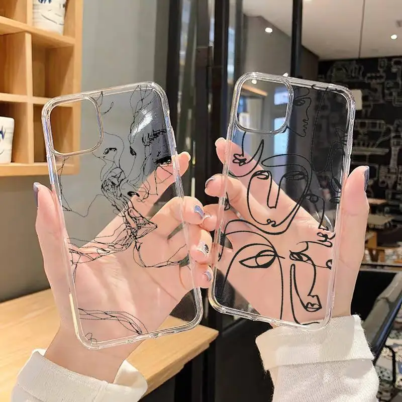 Funny Face Abstract art lines Cartoon Phone Case Transparent soft For iphone 12 11 13 7 8 6 s plus x xs xr pro max mini
Funny Face Abstract art lines Cartoon Phone Case Transparent soft For iphone 12 11 13 7 8 6 s plus x xs xr pro max mini