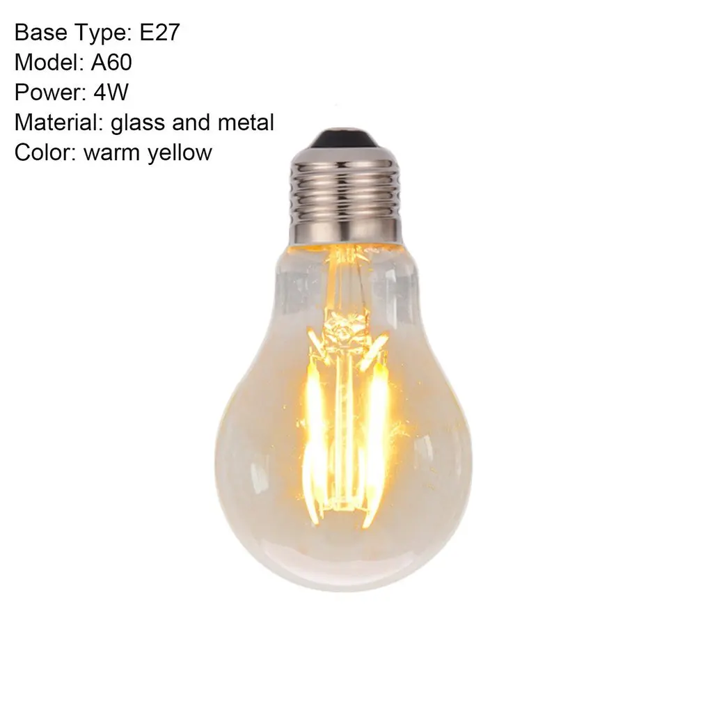 4W E27 Edison Bulb Vintage Style Filament LED Light Bulb Pendant Lamp Warm Yellow Decor Lamp for Indoor Outdoor
4W E27 Edison Bulb Vintage Style Filament LED Light Bulb Pendant Lamp Warm Yellow Decor Lamp for Indoor Outdoor
