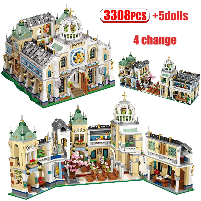 3308pcs City Street View Wedding Church Model Building Blocks Architectural Figures Bricks Educational Toys For Girls Gifts
3308pcs City Street View Wedding Church Model Building Blocks Architectural Figures Bricks Educational Toys For Girls Gifts