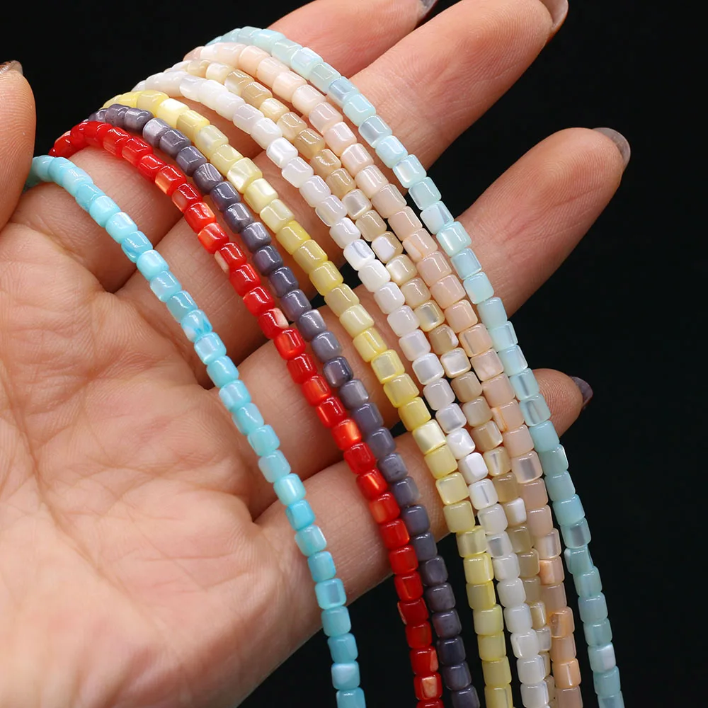 

Natural Freshwater Shell Beads Small Cylindrical Mix Color Loose Beaded For Jewelry Making DIY Bracelet Necklace Accessories