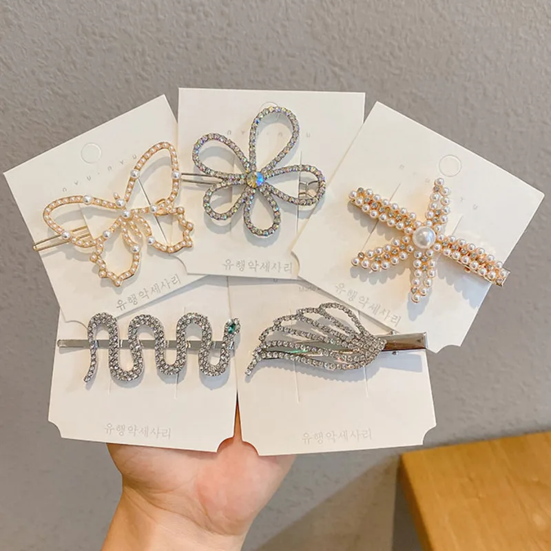 DISCICI 2021 New Fashion Rhinestone Pearl Hairpin Female Butterfly Starfish Hairpin Headdress Bangs Clip Girl Hair Accessories
DISCICI 2021 New Fashion Rhinestone Pearl Hairpin Female Butterfly Starfish Hairpin Headdress Bangs Clip Girl Hair Accessories
