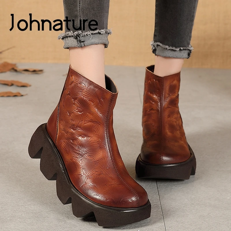 Женские ботинки на платформе Johnature, Винтажные ботинки ручной работы из натуральной кожи, с круглым носком, на молнии, на танкетке, для отдыха,...
Женские ботинки на платформе Johnature, Винтажные ботинки ручной работы из натуральной кожи, с круглым носком, на молнии, на танкетке, для отдыха,...