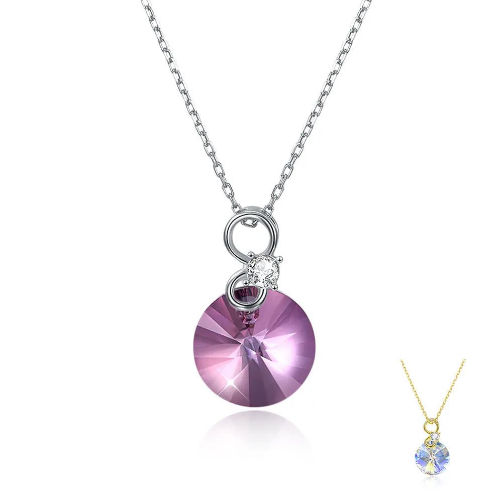 SILVERHOO 925 Sterling Silver Pendant Necklaces Women Round Austria Crystal And Cubic Zirconia Simple Anniversary Necklace New
SILVERHOO 925 Sterling Silver Pendant Necklaces Women Round Austria Crystal And Cubic Zirconia Simple Anniversary Necklace New