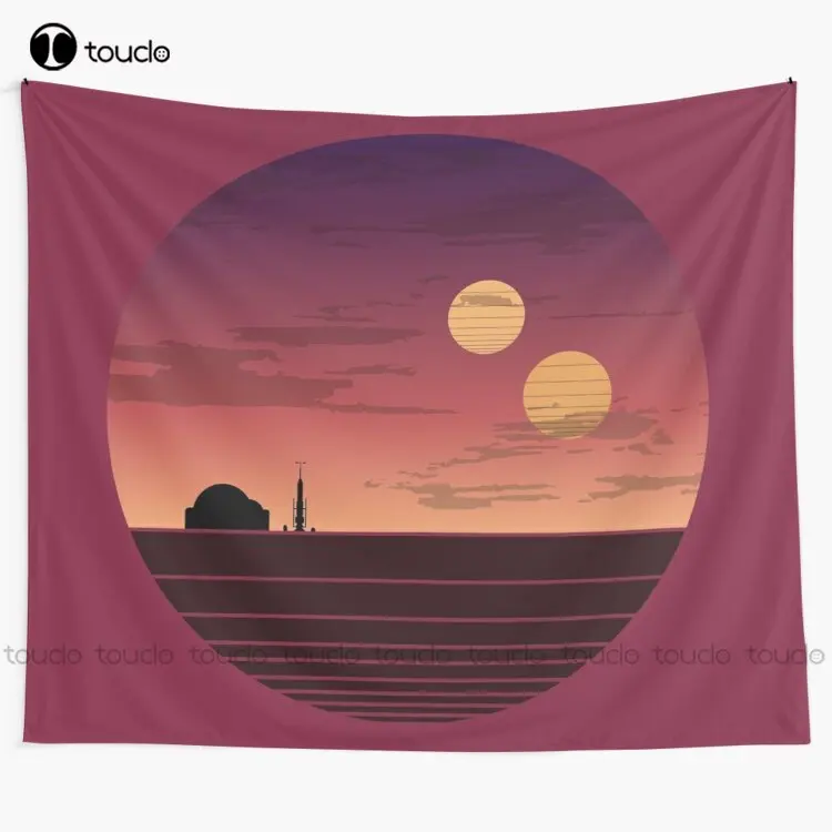 

The Binary Sunset Tapestry Collage Tapestry Tapestry Wall Hanging For Living Room Bedroom Dorm Room Home Decor Background Wall