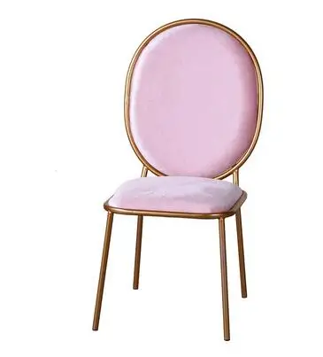 Nordic designer gold wrought iron leisure chair coffee shop chair western dining chair pink princess chair metal backrest
Nordic designer gold wrought iron leisure chair coffee shop chair western dining chair pink princess chair metal backrest