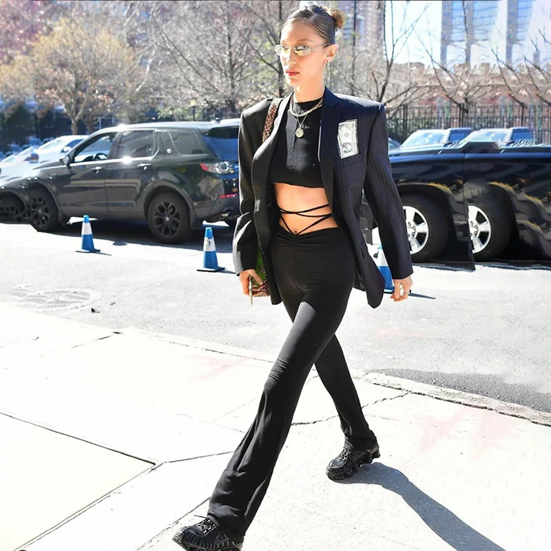 Женские пикантные облегающие брюки с завышенной талией, осень 2021, стильные обтягивающие эластичные повседневные брюки
Женские пикантные облегающие брюки с завышенной талией, осень 2021, стильные обтягивающие эластичные повседневные брюки