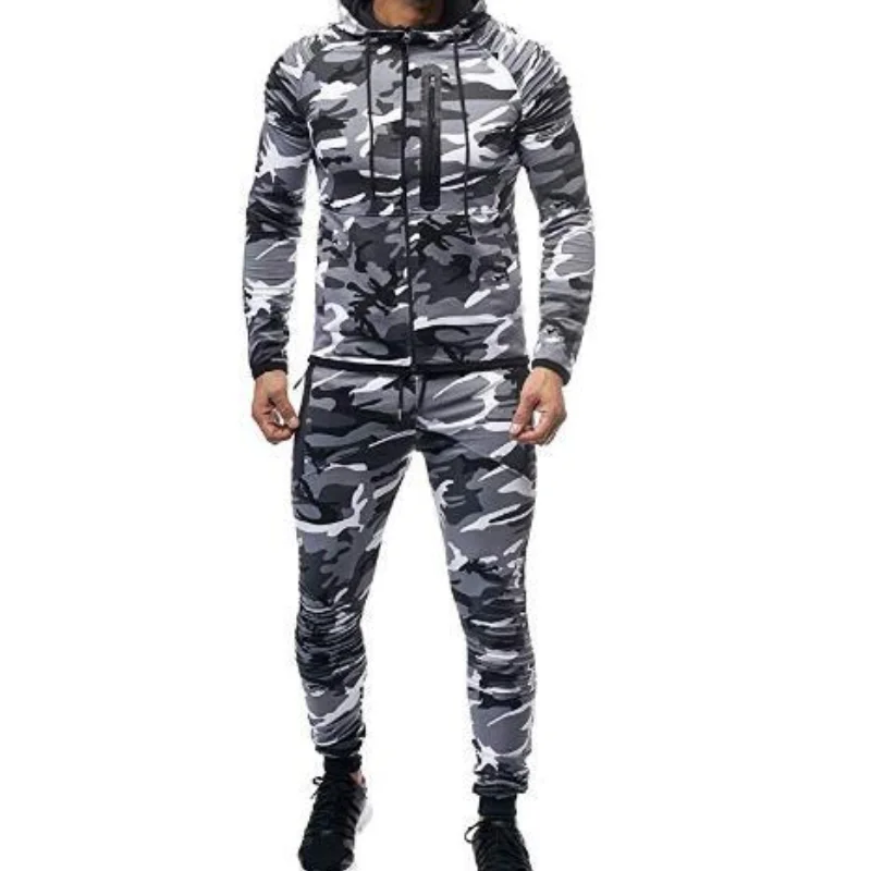 Men's Tracksuit Long Sleeve + Trousers Suit Camouflage Fitness Sports Casual Sets Hooded Suit 2 Piece Autumn Casual Sportswear
Men's Tracksuit Long Sleeve + Trousers Suit Camouflage Fitness Sports Casual Sets Hooded Suit 2 Piece Autumn Casual Sportswear