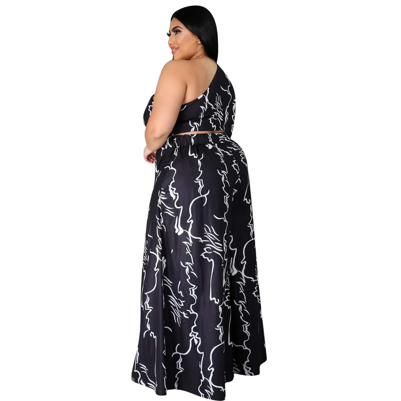 Cutubly Loose Two Piece Set Autumn Printing Women'S Set Lady Fashion One Sleeve Short Tees Wide-Leg Trousers Pants Set Outfits
Cutubly Loose Two Piece Set Autumn Printing Women'S Set Lady Fashion One Sleeve Short Tees Wide-Leg Trousers Pants Set Outfits