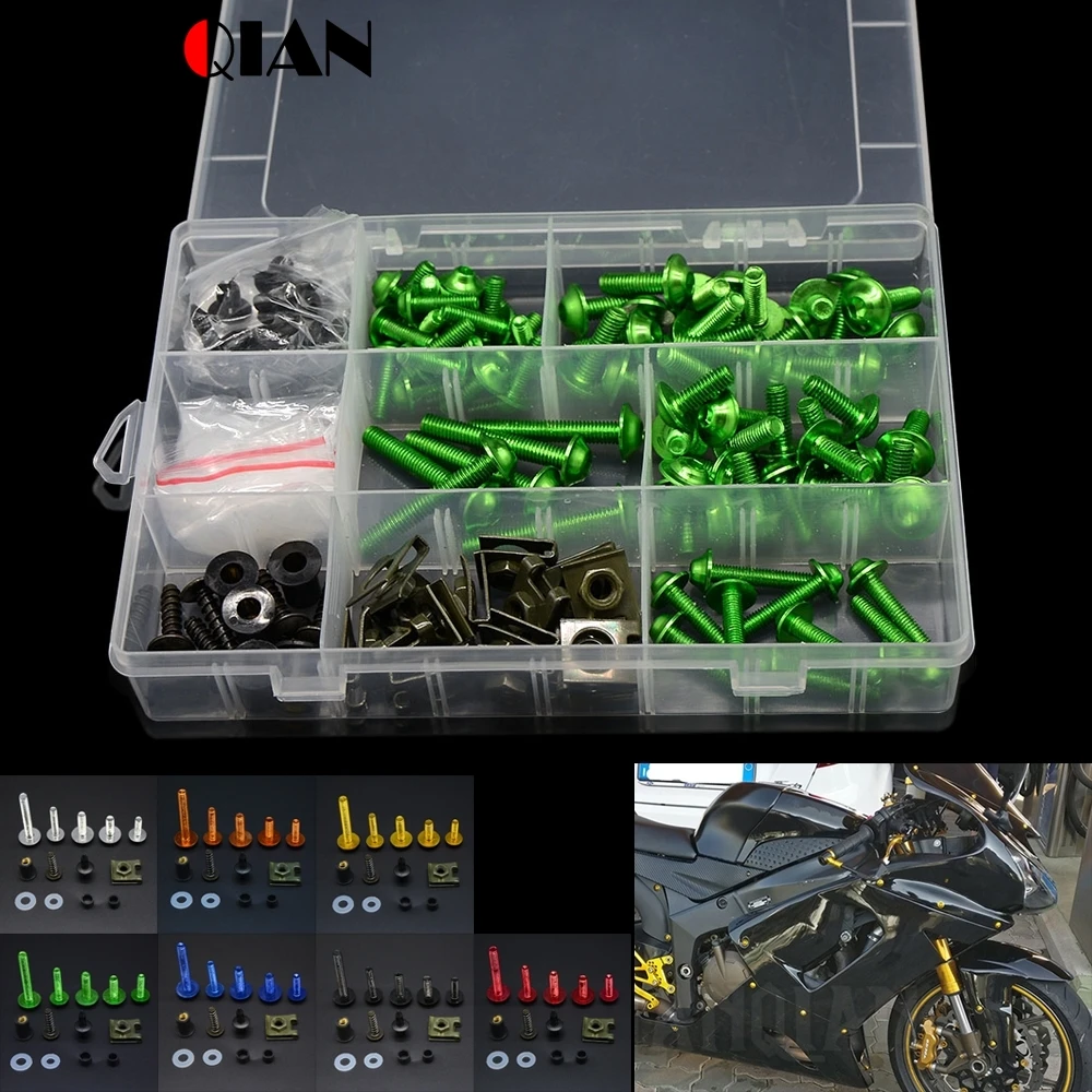 Universal Motorcycle Aluminum Fairing Screws Bolts Kit For Kawasaki ER-5 GPZ500S/EX500R NINJA NINJA 650R/ER6F/ER6N W800/SE Z750S
Universal Motorcycle Aluminum Fairing Screws Bolts Kit For Kawasaki ER-5 GPZ500S/EX500R NINJA NINJA 650R/ER6F/ER6N W800/SE Z750S