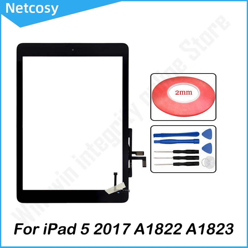 

A1822 A1823 Touch Panel For iPad 5 5th Generation Touch Screen Digitizer Outer LCD Panel Front Glass & 2mm Tape & Tools