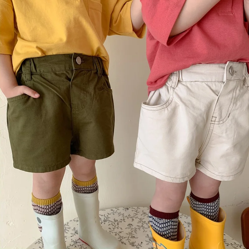 Summer Korean style boys solid color loose shorts unisex cotton clothes baby girls casual all-match shorts
Summer Korean style boys solid color loose shorts unisex cotton clothes baby girls casual all-match shorts